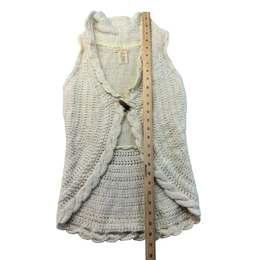 The Eagles Eye Sweater Youth Kids Girls Medium 10-12 Beige Cable Knit Sweater